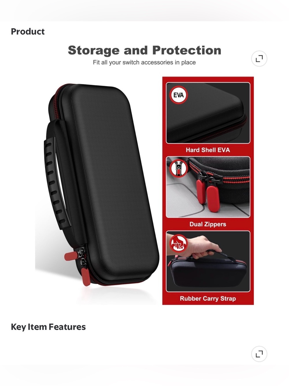 Slim Carrying Case Nintendo Switch 1 and 2 (2025) Travel Storage Cover w/Pocket